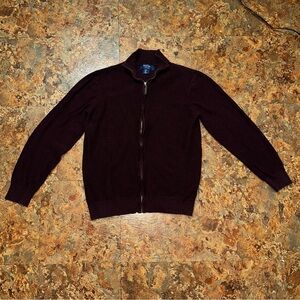 Savile Row Company London Full Zip Sweater Jacket Men’s Size Large Plum Purple